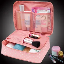 Neceser Floral Nylon Zipper Novas Mulheres bolsa de Maquiagem saco de Cosmética caso Compõem Organizador de Higiene Pessoal kits saco de Lavagem De Viagem De Armazenamento bolsa