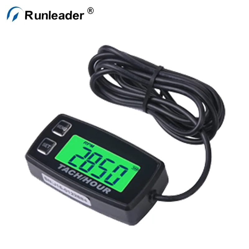 Runleader Digital Gas Engine Tachometer Hour Meter For Pit Bike Marine