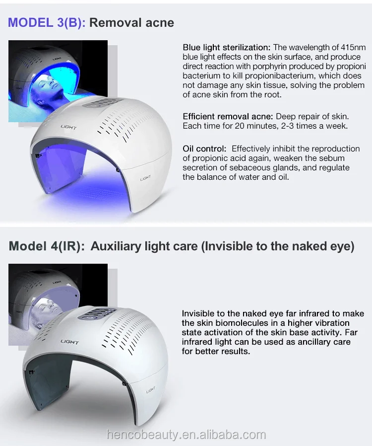 Korea bio-light acne treatment pdt led light therapy beauty device