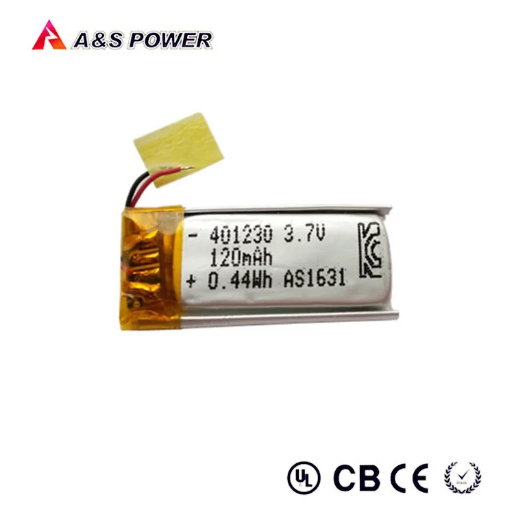 AS 401230 3.7v 120mah li-po battery