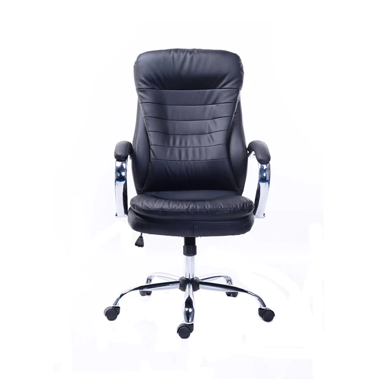 Soft mid back ergonomic pu luxury leather executive office chair