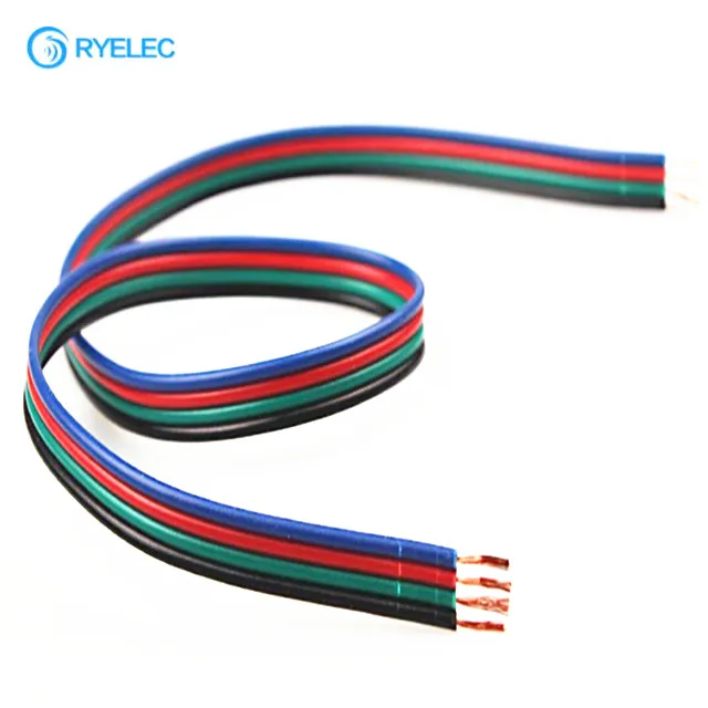 Multi-Coloured Flat Ribbon Cable Wire - 2 3 4 5 6 Way - 22AWG 20AWG 18AWG For LED Projects