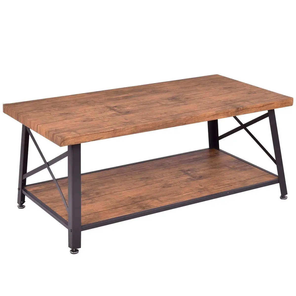 Box Frame Coffee Table Find Deals On Get Quotations Rectangular Metal Frame Wood Coffee Table With Storage Shelf Beuniquetoday