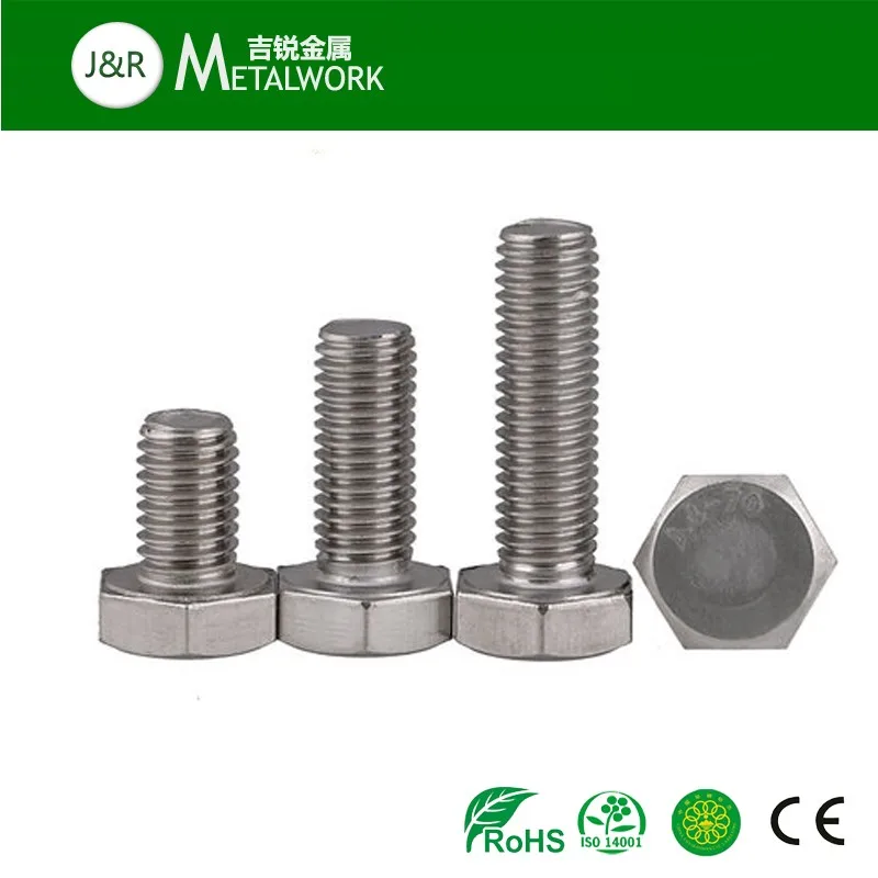 Good Price M8 M10 Stainless Steel Ss304 Full Thread Hex Head Bolt Din933 Buy Stainless Steeel