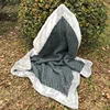 FL4848 High-grade luxury and soft splicing long plush faux fur bed throw blanket for Europe