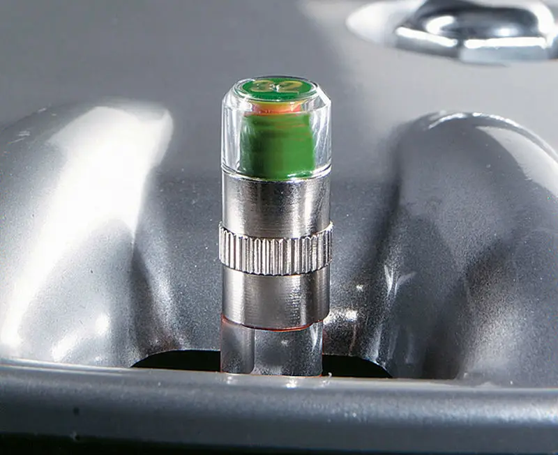 Monitor Valve Sensor Tire Pressure Indicator Cap Alert 4 Tires