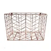 Kitchen or Office Tool Metal Iron Wire File Rose Gold Mounted Hanging Wall Organizer