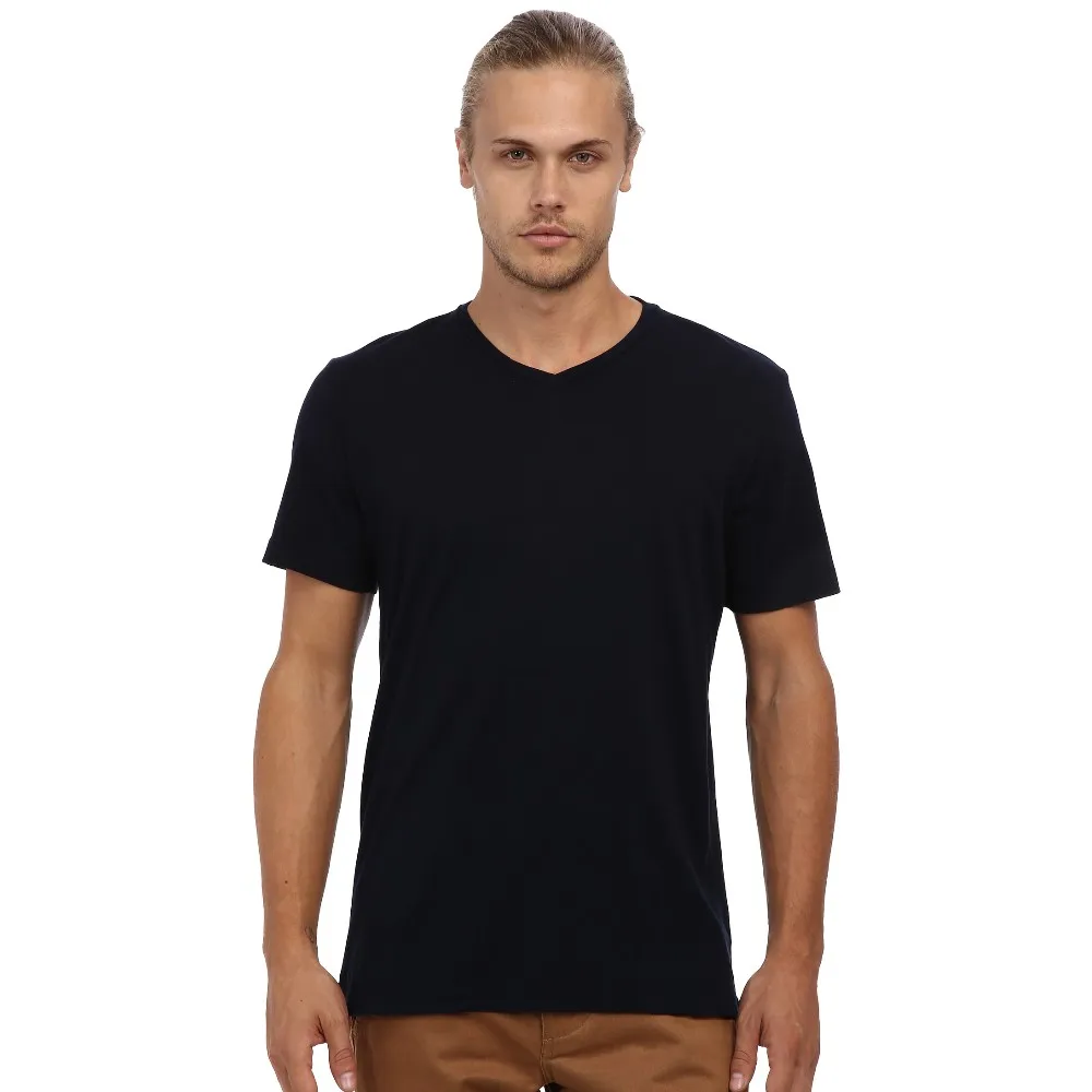 Plain Black V Neck Basic Style Boys T Shirt With High Quality Hot Sale ...