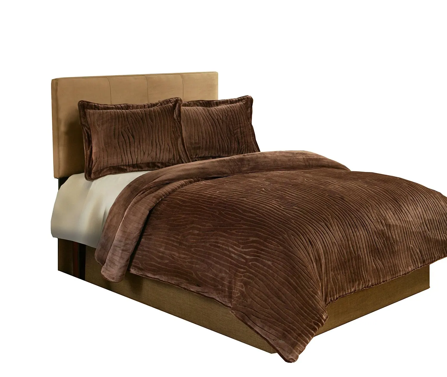 solid reversible plush comforter set