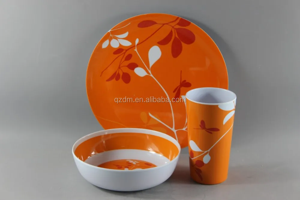 Hot Sale 4 Pieces Melamine Dinner Set
