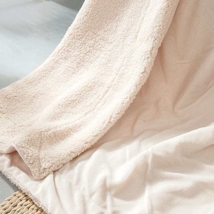 Custom Korean Blankets Wholesale 2 Ply Super Soft Velvet And Sherpa