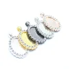 XM001 Trade Assurance Antique 18*25mm Oval Setting with Crystal Pendant Tray Alloy Base Jewelry Accessories