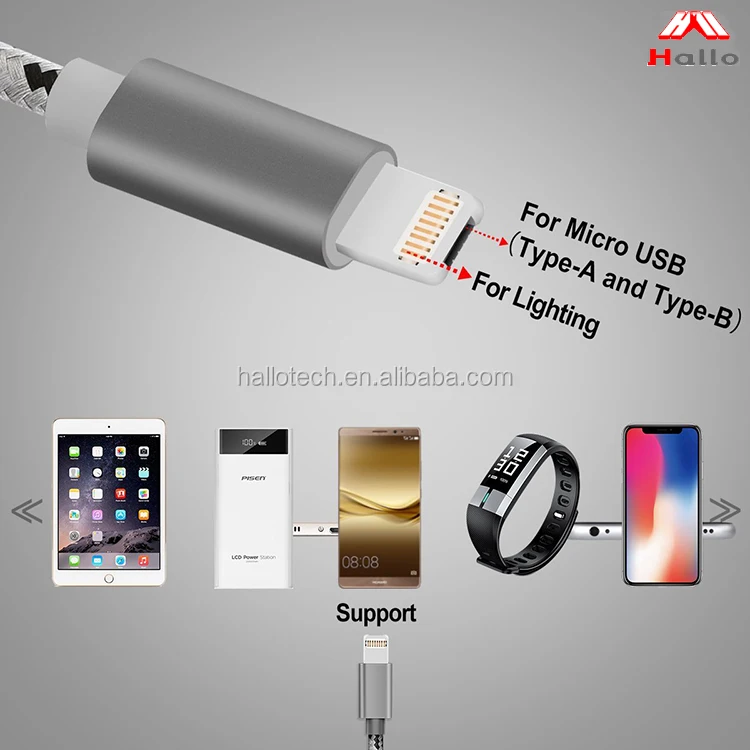 iphone 2 in 1 dual charging cable