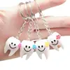 Hot Sales Plastic Tooth Shaped Cute Keychain Key Ring Hang Gift SF471