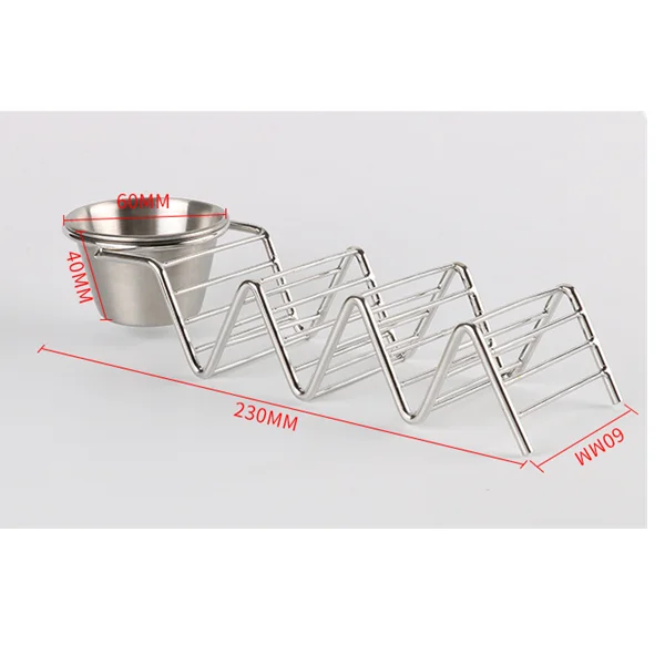 Stainless Steel Pizza Pancake Rak Pemegang Makanan Organiser Pencocokan