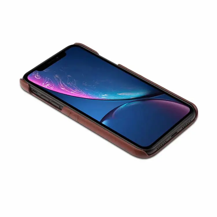 Hot Selling Compatible Slim PU Leather Wallet Back Cover Case with 2 Card ID Holder Slots for iPhone X XR Xs Max