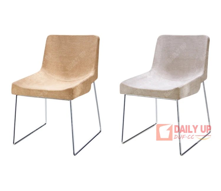 Wholesale Restaurant Furniture Romantic Cafe Sponge Fabric Chair Colorful Linen Chair Living Room Chair for Sale