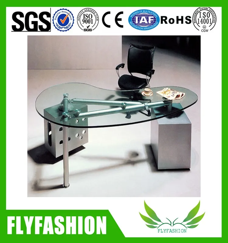 High Quality Curved Glass Desk,Office Glass Desk/ Executive Table Buy