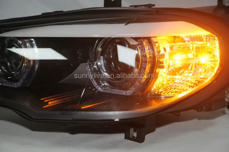 2007-2011 Year For BMW X5 E70 LED Head Light Lamps Black Housing  SN  For Non AFS version
