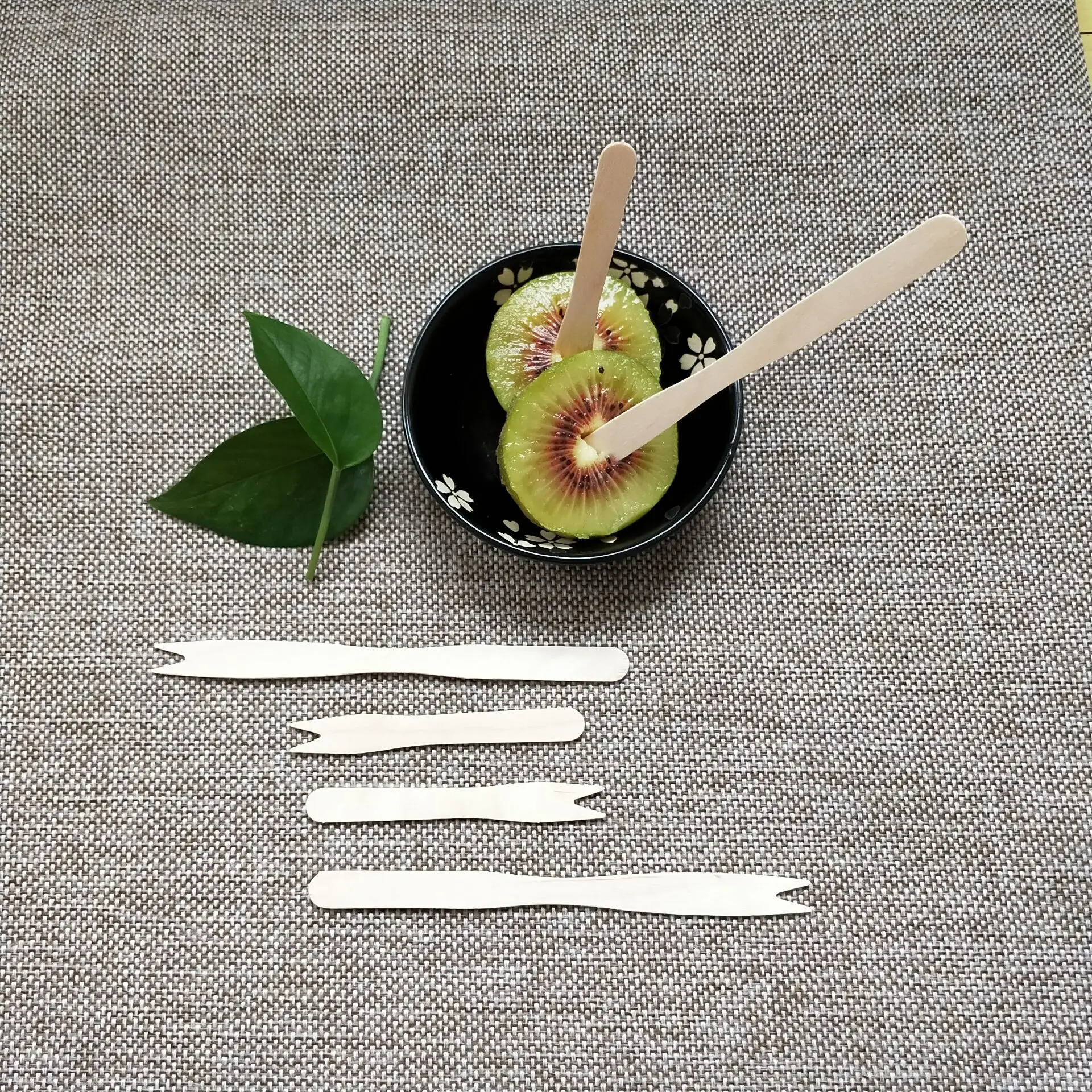 wooden fruit fork