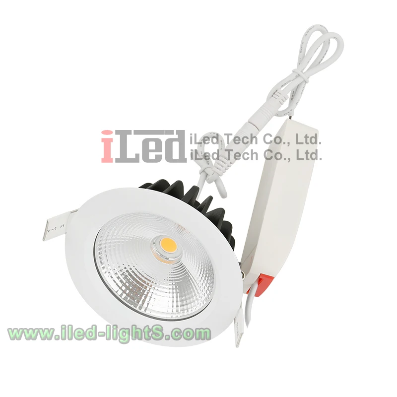 Best Selling Round IP65 7W Recessed COB LED Downlight for Bathroom Lighting with SAA CE TUV UL
