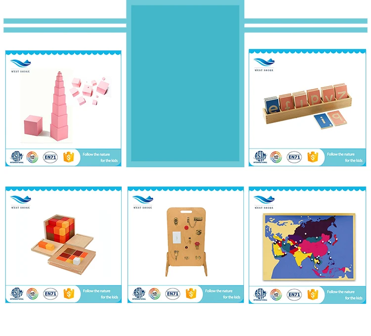 Wooden Number Cards and Counting Rods with Box montessori math set for kids