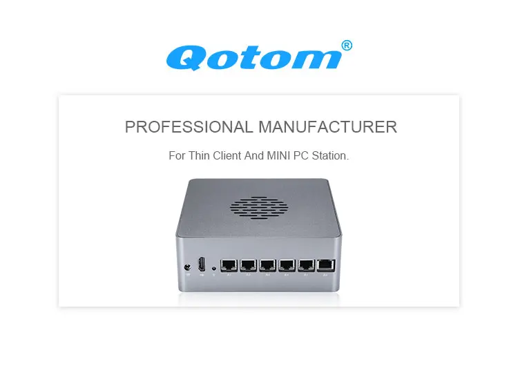 Qotom Mini PC Q600G6 with 6 Gigabit Ethernet NIC Support Intel 7th 6th Gen processor LGA1151 AES-NI for Router Firewall