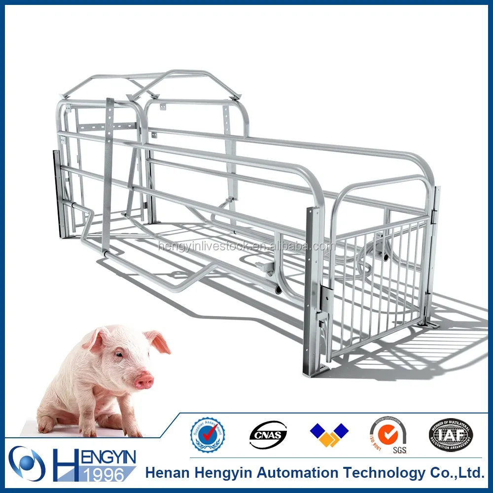 What are sow farrowing crates used for?