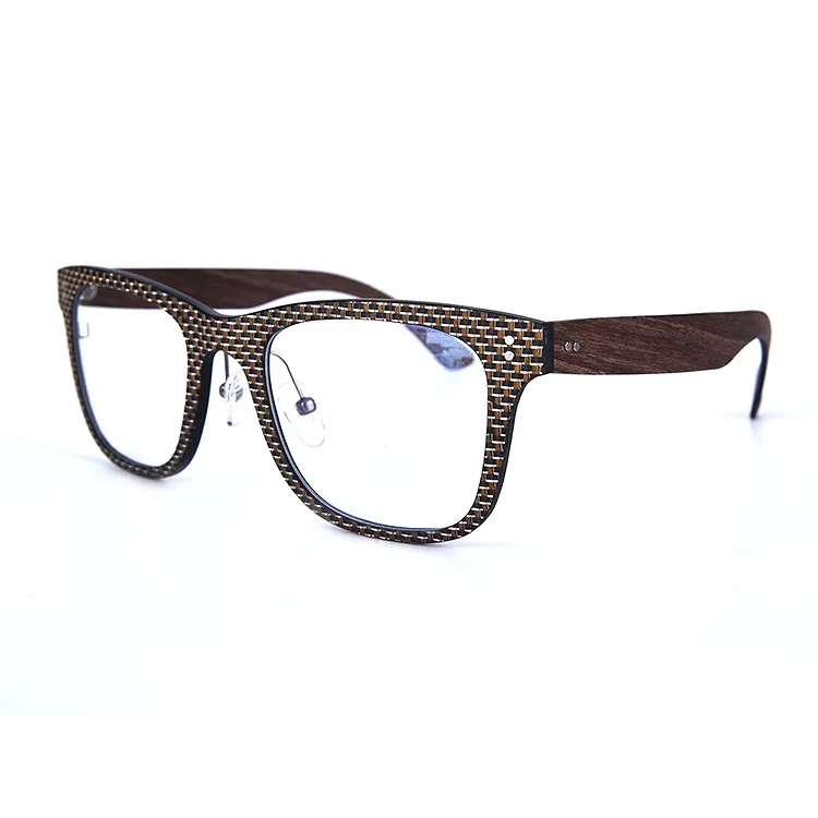 2020 Ymo New Model Square Carbon Fiber Luxury Vintage Wooden Optical
