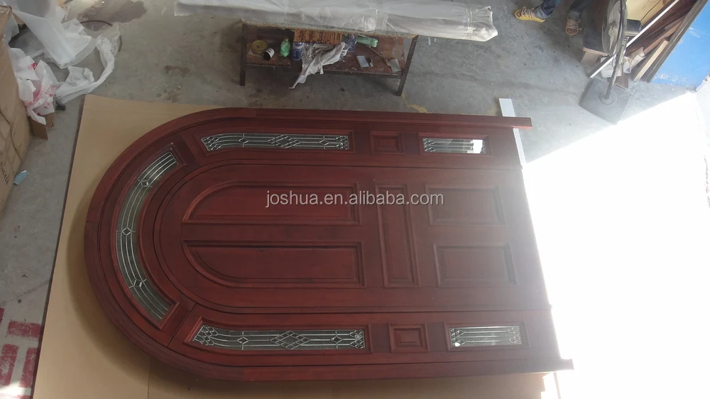 Rustikale Massivholz Runde Äußere Eingangstür Wohn-eingangstür Mit