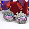 Malaysia mickey mouse heart shape soft enamel marathon metal sports race medal with custom lettering