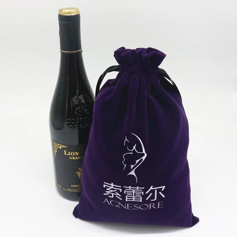 purple wine bag