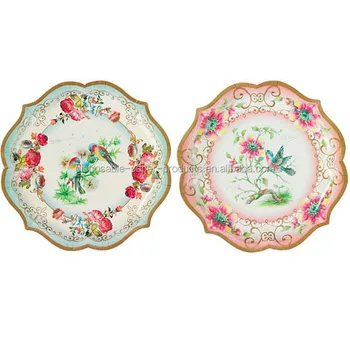 Charming Vintage Style Party Plates Food Platters Paper Plates 30cm ... Charming Vintage Style Party Plates Food Platters Paper Plates 30cm ...