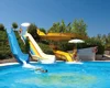 Hill slope open FRP swimming pool water slides games