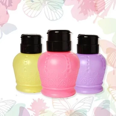 350ml Crown Style Wash Remover Cleanser Bottle Pump Dispenser Nail Art Polish Remover Cleaner Acetone Bottle
