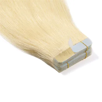 Semi Permanent Tape Attached Real Human Hair 40g 20pc Skin Weft
