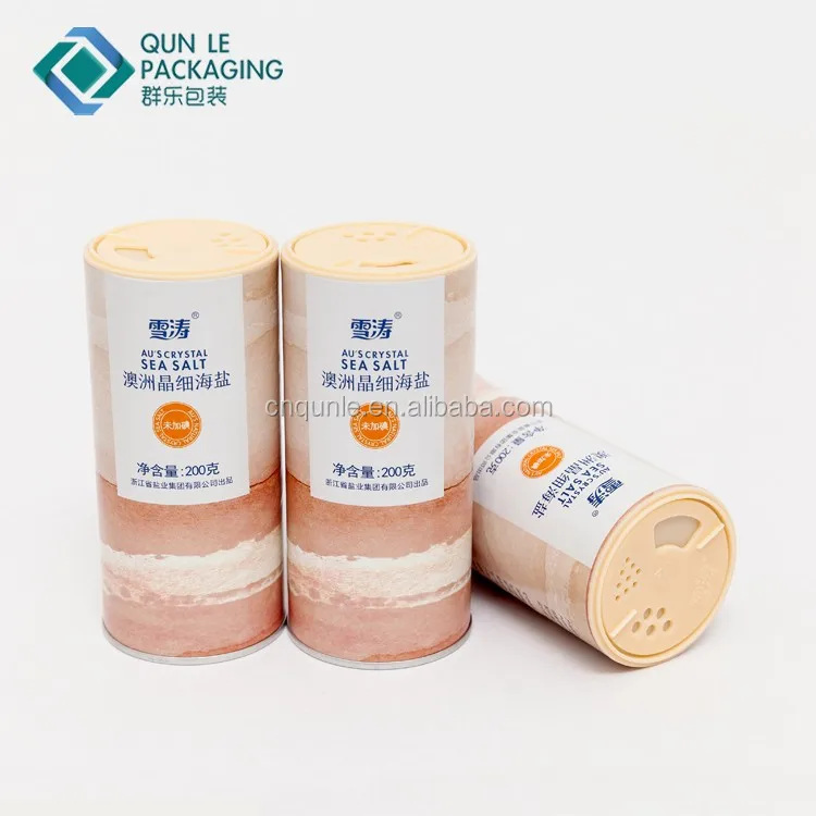Cheap Price Cardboard Table Salt Packaging with Plastic Shaker Top