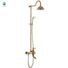 KW-05J bathroom brass bath shower set with sprinkler, wall hanging rain shower mixer with hand shower, bathroom shower