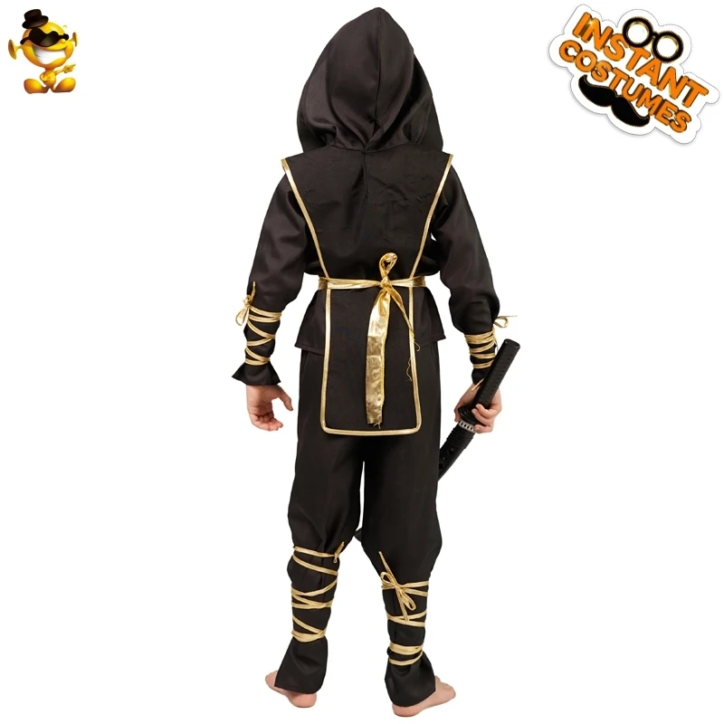 Dress Up Party Cosplay Ninja Costume Handsome Cool Golden Dragon Ninja ...