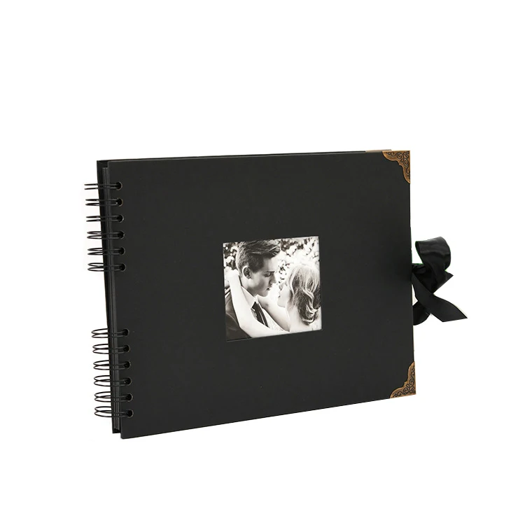 12.4"l X 8.27"w X 0.75"handmade Scrapbook Black Photo Album Diy Photo