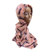 Custom Made Logo Knitting Soft Polyester Square Silk Embroidered Scarf Shawl Plain Polyester Satin Scarf