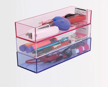 Glowdisplay Clear Acrylic Stackable Storage Drawers Perspex