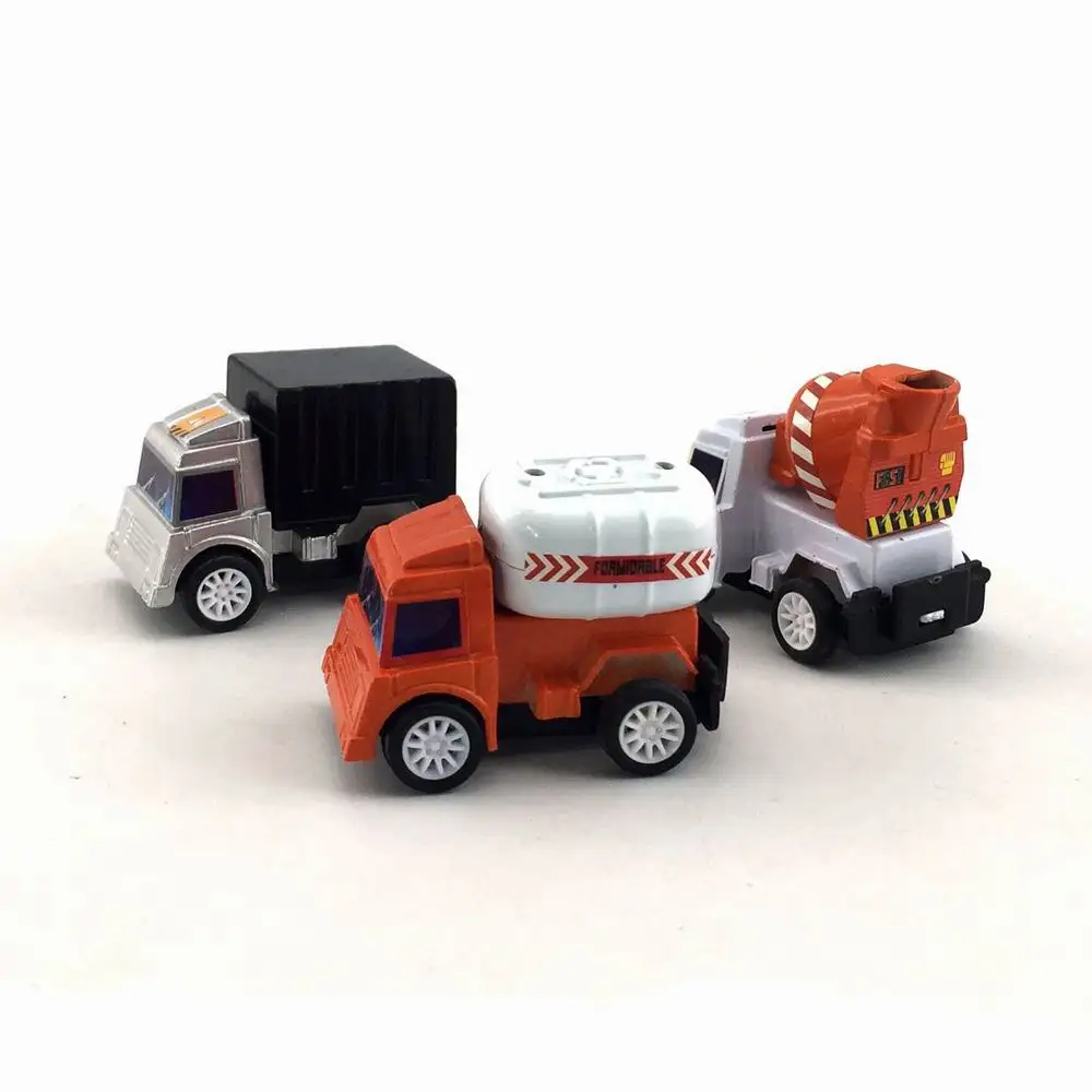 工程系列玩具迷你拉回汽车为孩子设置