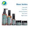 Rose Whiten Moisturize skin care set ,clean milk/water/essence/day cream/night cream