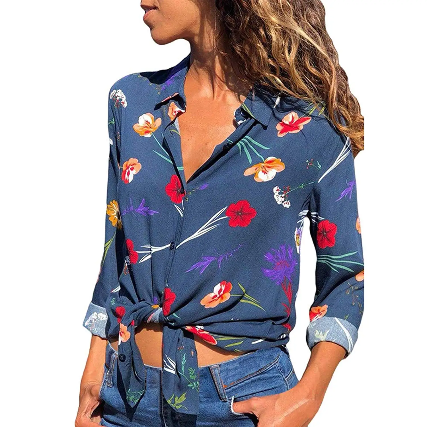 Zainafacai Womens Natural Linen Button-Down Loose Shirt Summer Winter Casual Tunic Tops