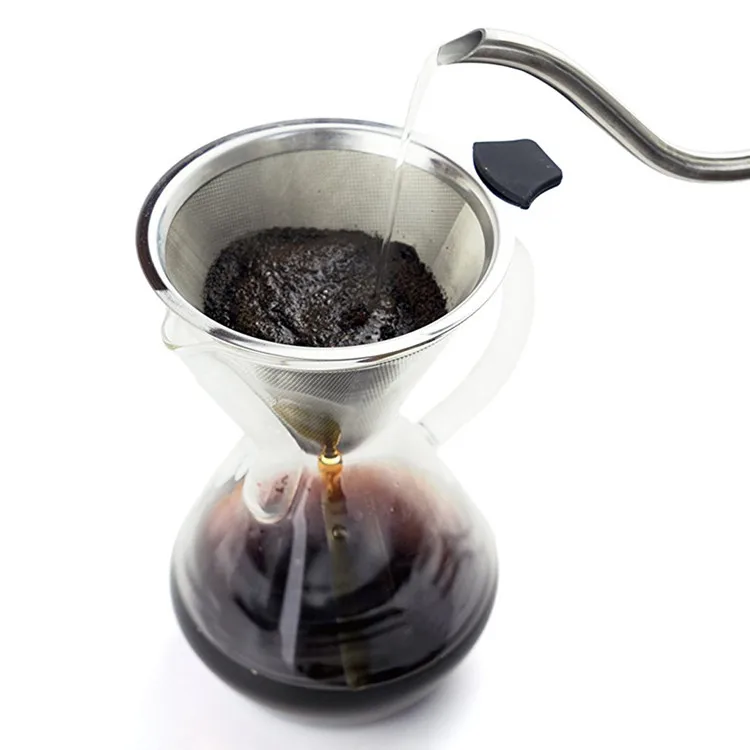 Pour Over Coffee Maker 17oz Brewer BPA Free Borosilicate Glass Carafe Pitcher