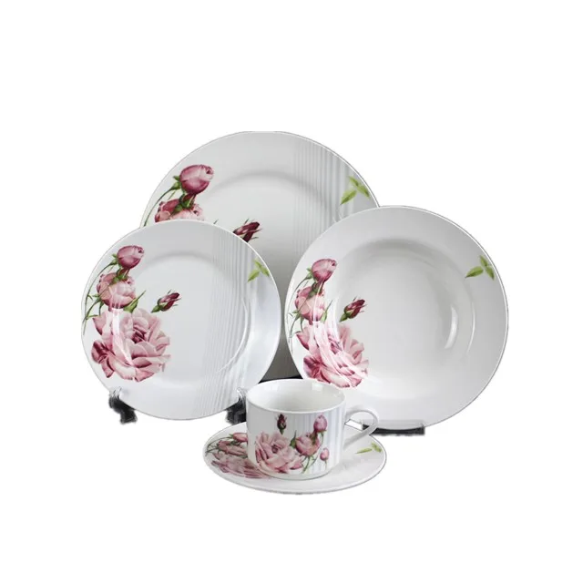 12 Piece Dinnerware Sets Ceramic,Rose Design,Service For 4 Buy