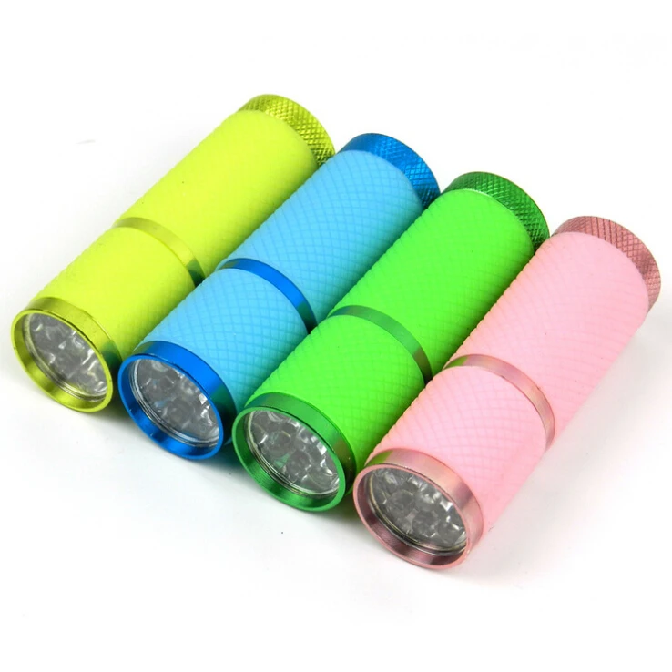 Glow in the Dark 9 LED Lumiglow Torch With Batteries Luminous Ultra Bright 