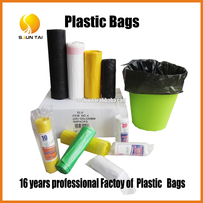 Biodegradable Hdpe 100% Raw Material Plastic Garbage Bag - Buy Garbage ...