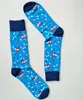 fashion men bird pattern happy polyester tube socks